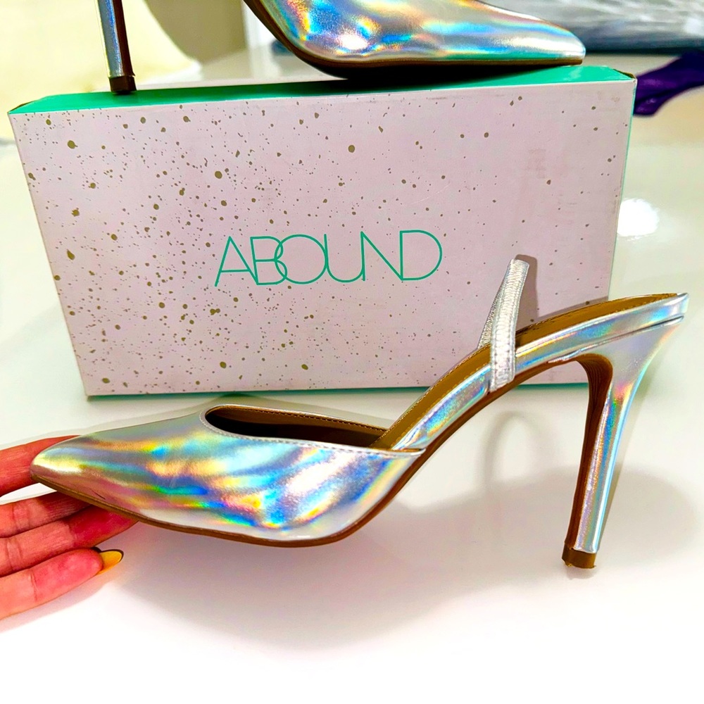 Abound Radiant Holo Slingback Pumps - Silver